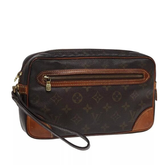 LOUIS VUITTON Monogram Marly Dragonne GM Clutch Bag M51825 LV Auth 89292 - Picture 1 of 16